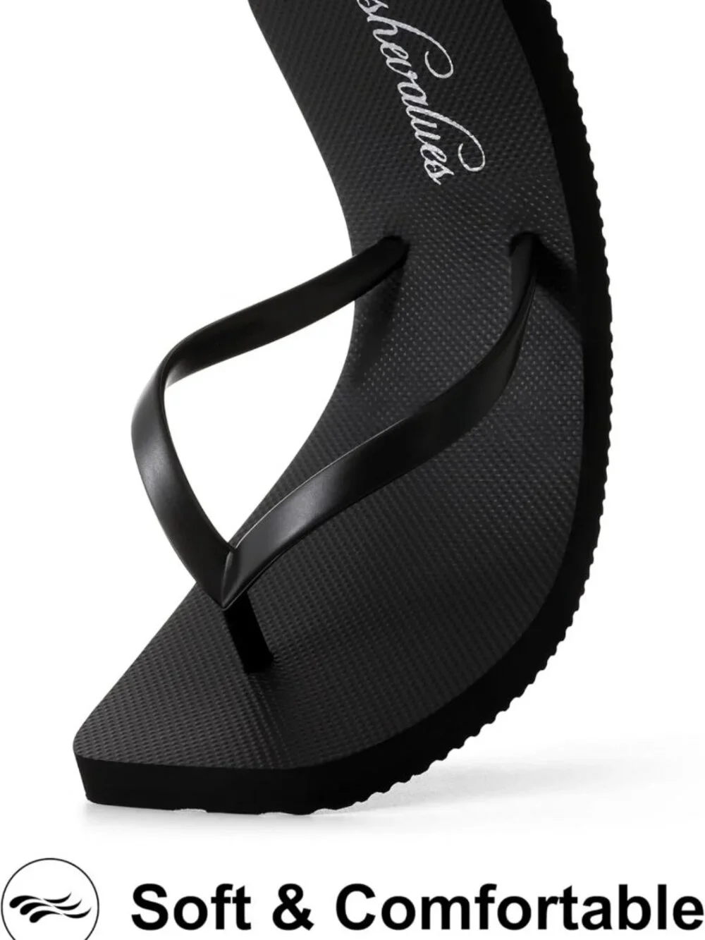 Slim Square Toe Flip Flops for Women | Comfortable Yoga Mat Sandals, Non-Slip